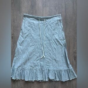 DownEast Soft Blue Midi Skirt